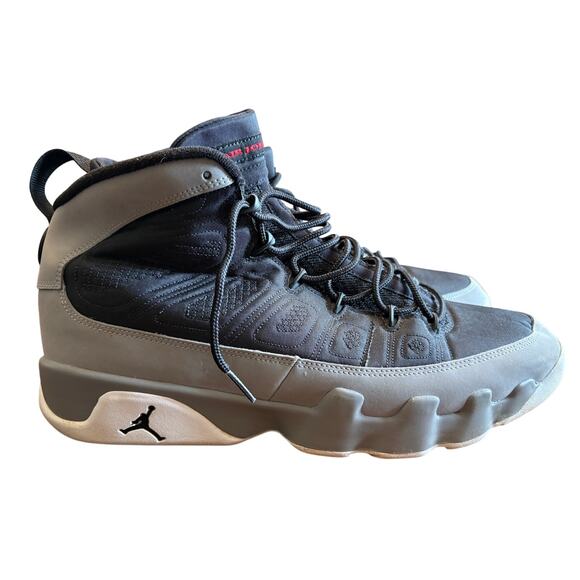 Men's Jordan 9 Retro Particle Grey Black/University Red (CT8019 060) SIZE 14 - Picture 1 of 7